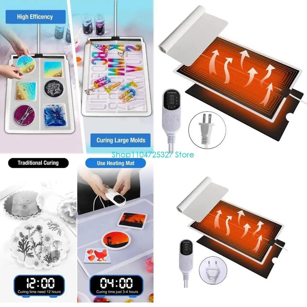 

D8KF Коврик для отверждения смолы, машина для нагрева смолы, быстрая сушилка для форм из эпоксидной смолы, грелка и таймер для