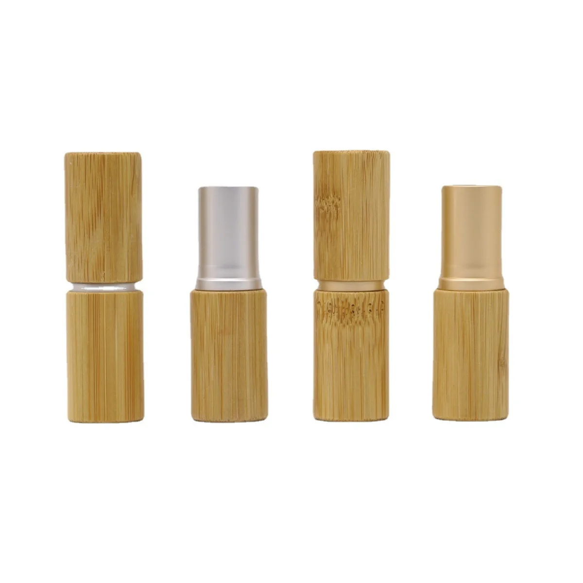 50 Uds., 12,1mm, DIY, contenedor vacío de bambú para labios brutos, contenedor de tubo de lápiz labial, tubos de bálsamo labial, tubo de lápiz labial de bambú