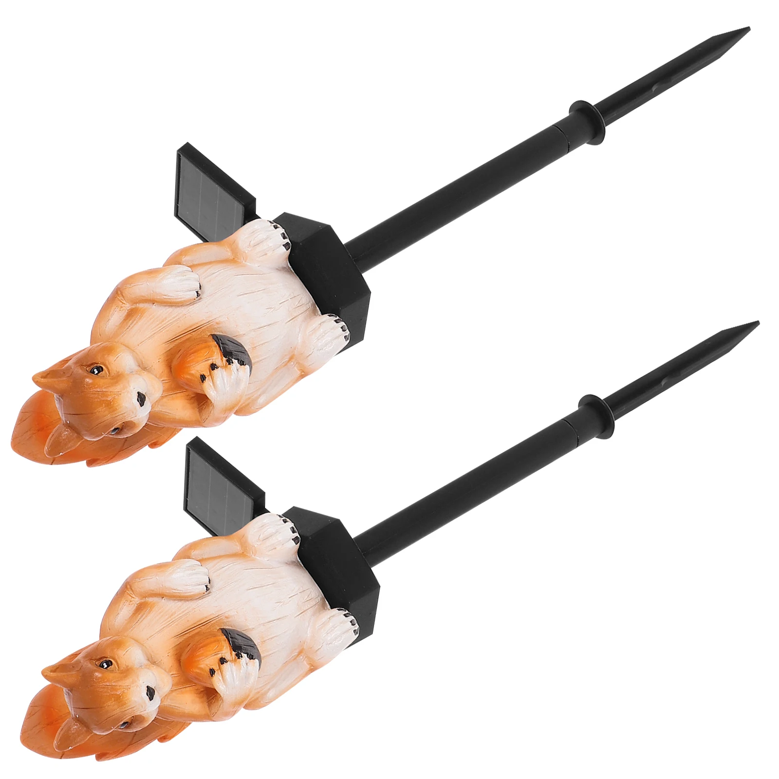 

2pcs Squirrel Garden Lamp Led Animal Shaped Light Outdoor Pathway Lawn Light Waterproof Landscape Floor Lamp For Courtyard