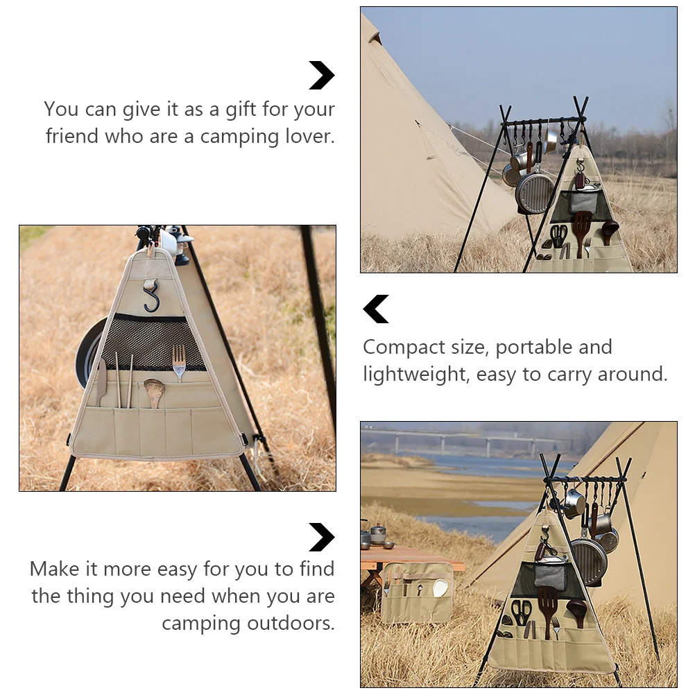 

Compact Camping Tableware Bag Organizer for Outdoor Adventures Picnic Bbq Hiking Cutlery Storage Tableware Bag