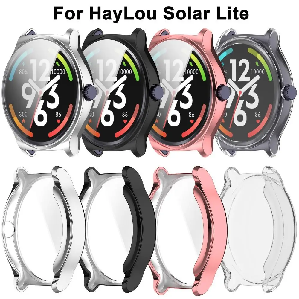 New TPU Protective Cover Full Cover Smart Watch Screen Protector Accessories Shell Case Cover for HayLou Solar Lite