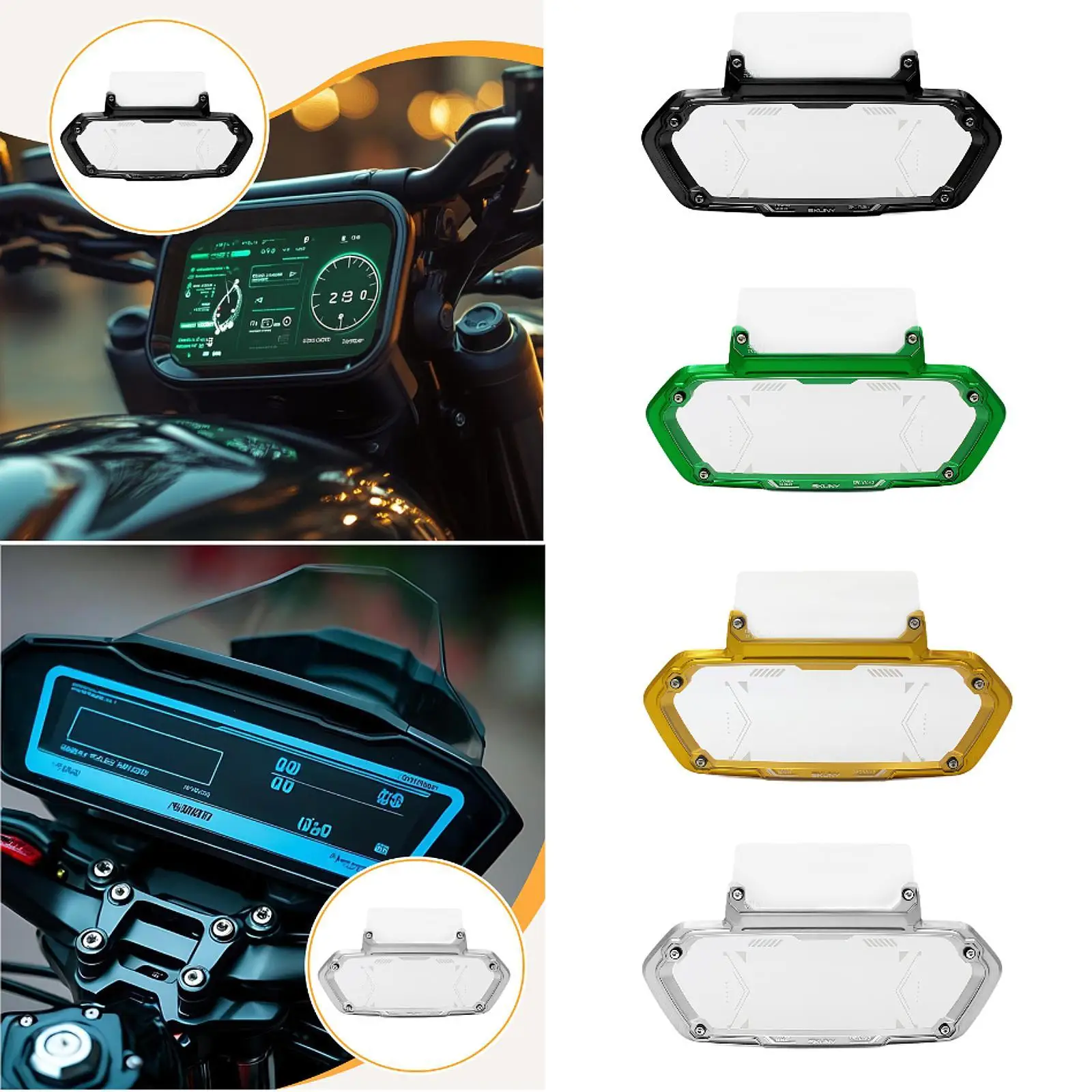

Motorcycle Dashboard Cover for X-max 300 Instrument Panel Cover Metal Frame
