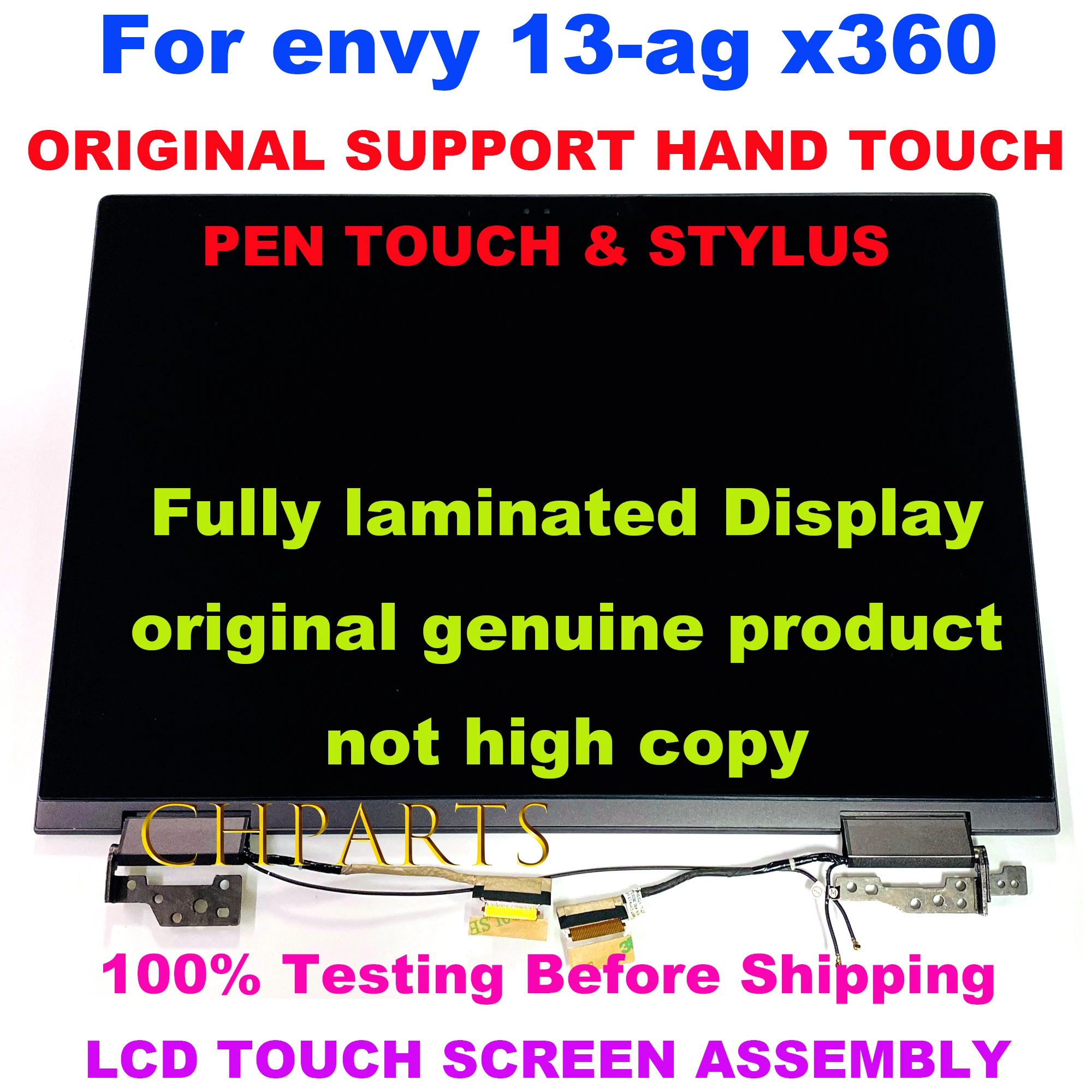 For HP ENVY X360 13-AG 13M-AG 13-ag0000nia 13-ag0007ur LCD Touch Screen Complete Assembly FHD L19577-001 Replacement Panel