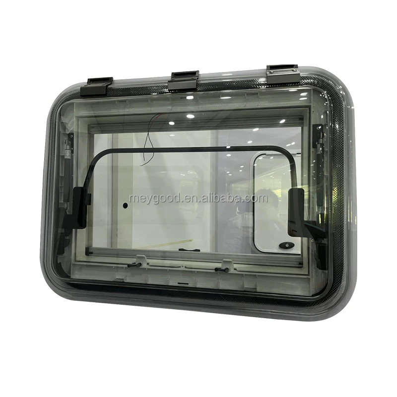 RV Skylight Aluminum Frame with Mosquito Net Sunshade Ventilation Window 800*500MM