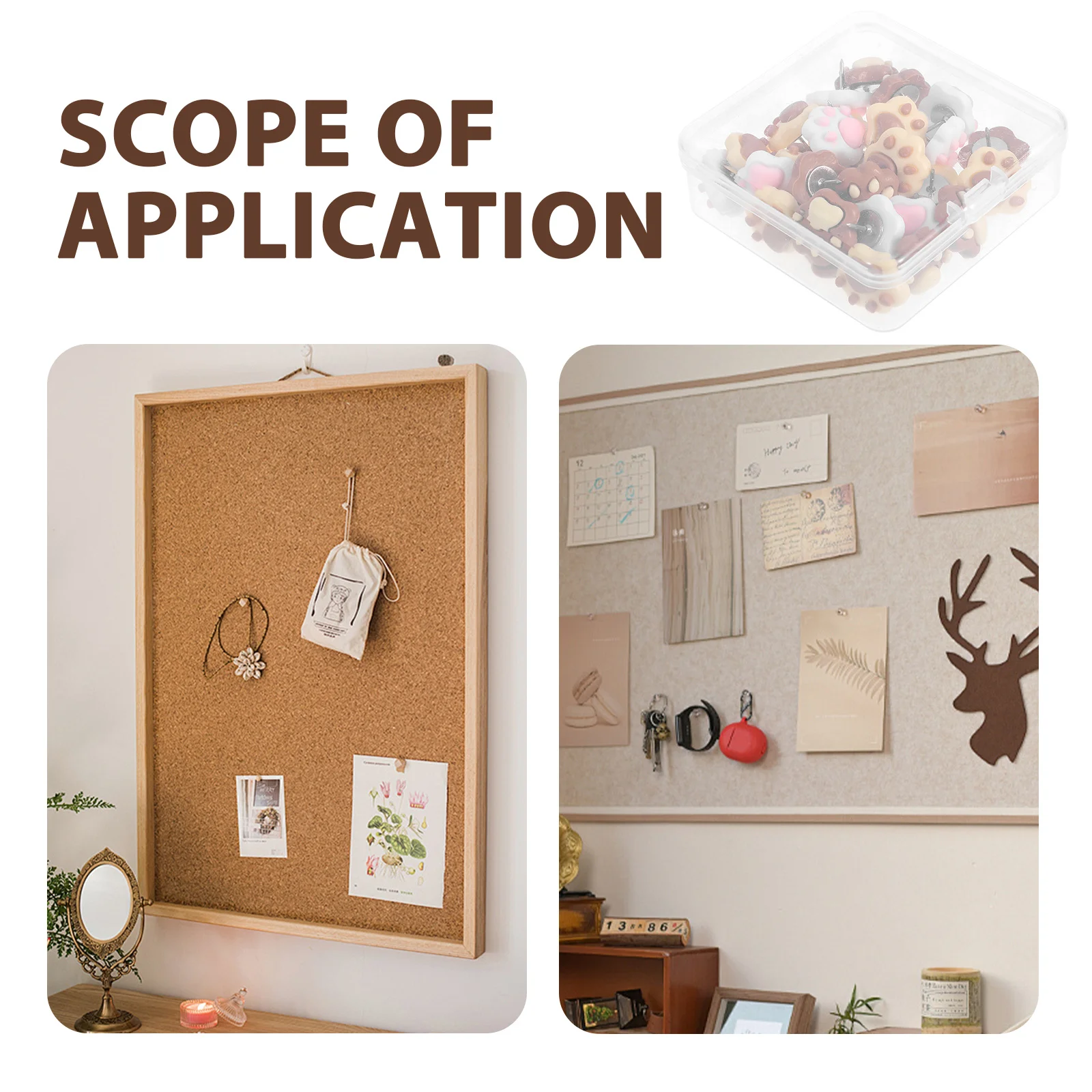 30 قطعة الكلب الزخرفية باو دفع دبابيس الإبهام المسامير ل لوحة الفلين لوحة الإعلانات مكتب الملحقات مكتب الملحقات للنساء #2