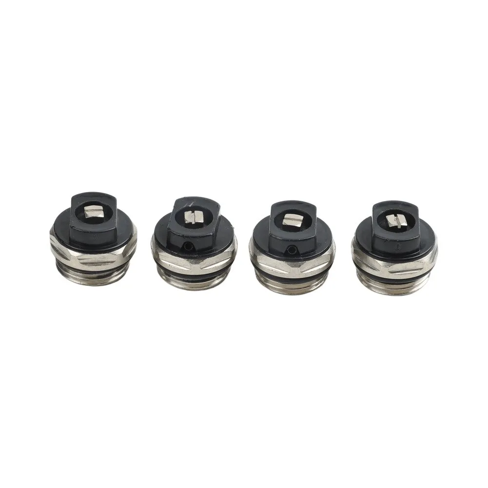 4 Pack Brass Radiator Air Release Valve G1/2 Thread for Towel Rail and Panel Radiator Systems Residential Use Only