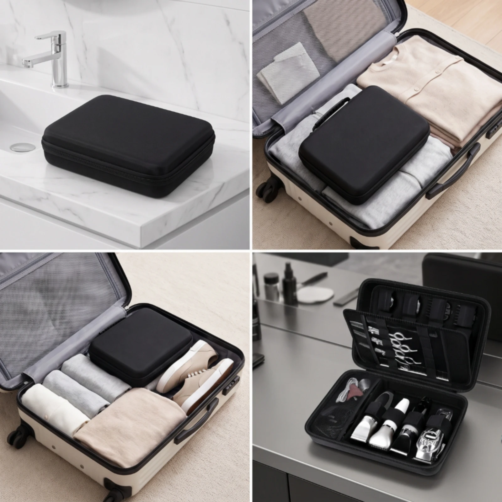 Clipper Case Shockproof Barber Tool Case Storage Bag Long-Lasting Organizer Compact for Barbers, Mobile Grooming