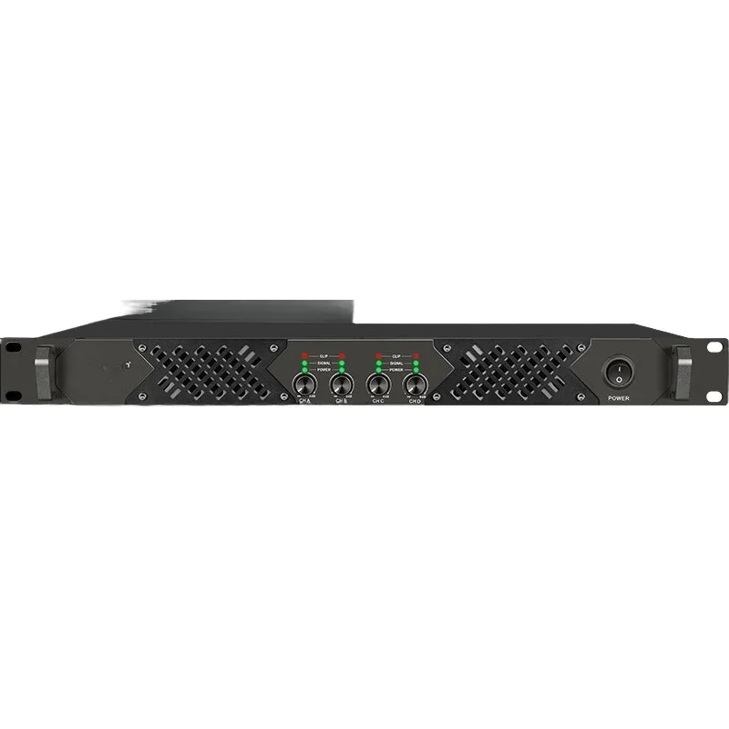 Ultra-high power digital four-channel pure post-stage power amplifier performs HIFI