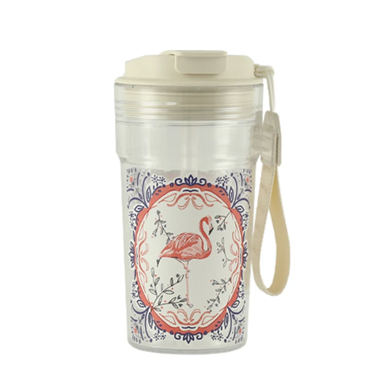 

London Pottery 500ml drinkware water bottle drinking utensils reusabl plastic cup aesthetic cup mug for gym children with straw