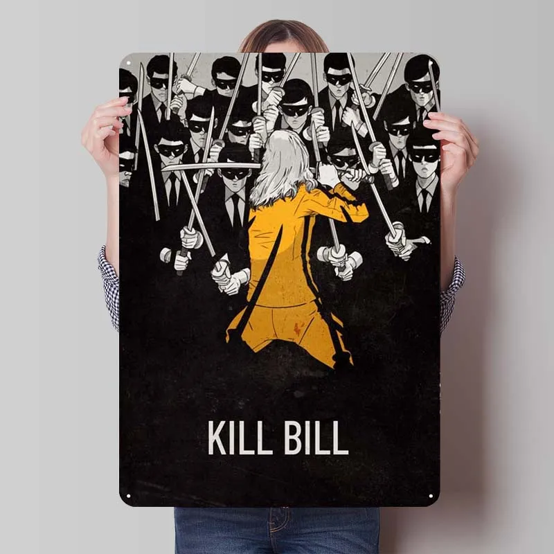 

Винтажный металлический знак Kill Bill, Классический жестяной знак для стен, украшение для дома, украшения, аксессуары, Декор