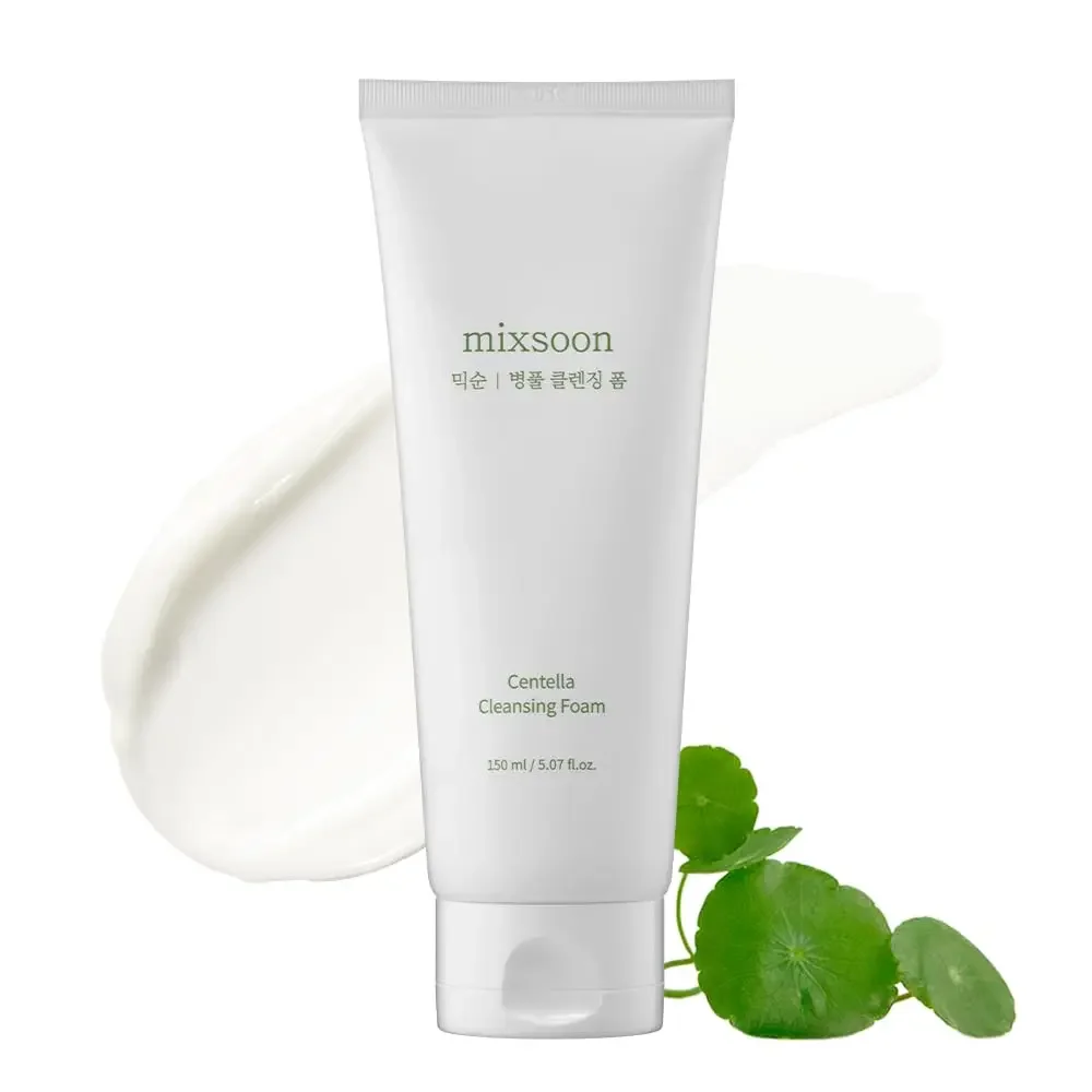 mixsoon Centella Cleansing Foam 5.07 fl oz/ 150ml,Low pH cleansing foam for soothing and moisturization