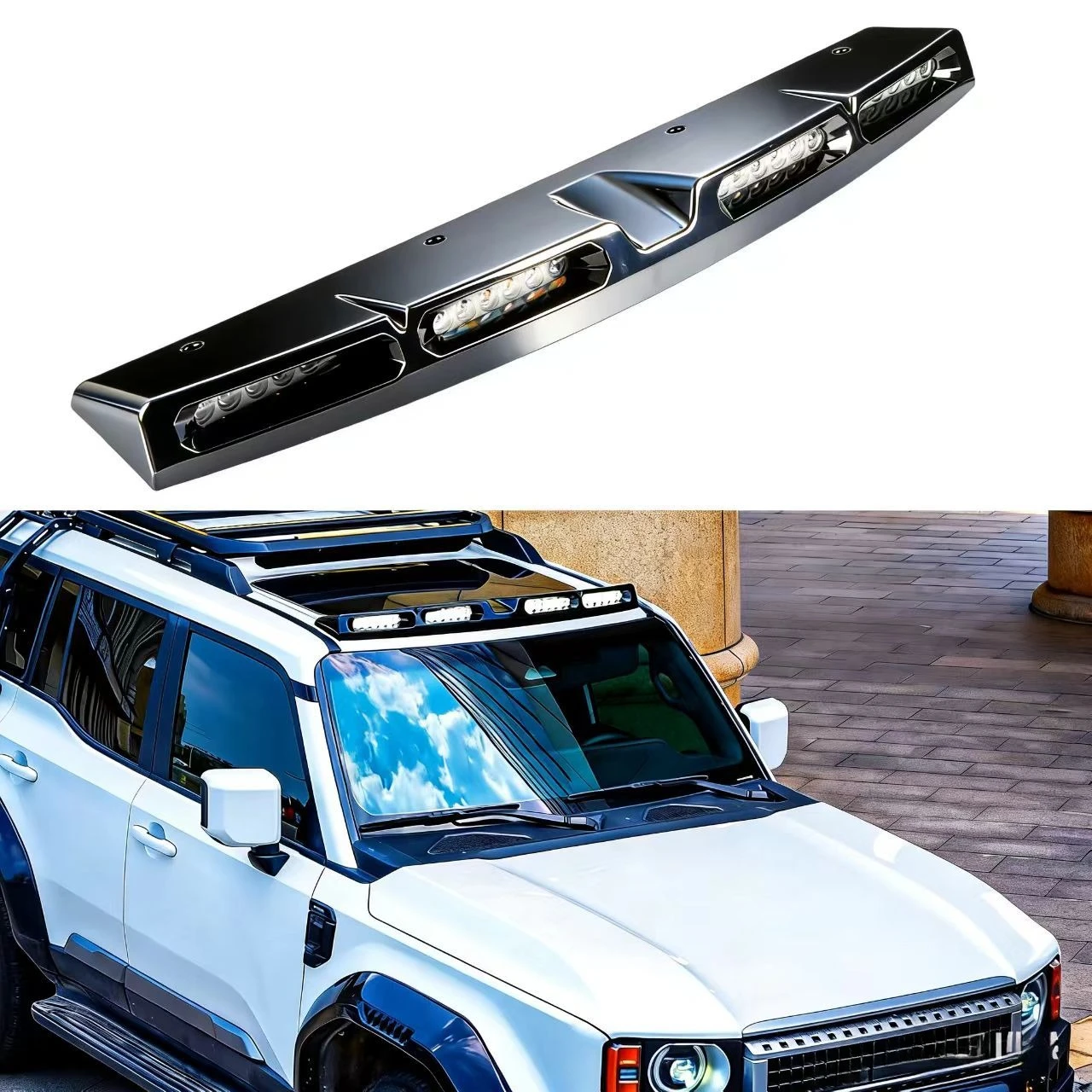 Cross-border roof lights are suitable for Toyota Overbearing Prado LC250 searchlight, modified roof spotlight accessories