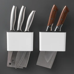 Kitchen Knife Holder Wall Mounted Multifunctional Home Cutlery Wall Mounted Small Chef Knives Storage Stand Cutlery Organizer