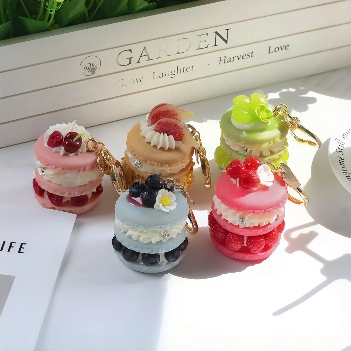 1PCS New Fruit Dessert Pendant Authentic Niche Simple Girlfriends Bag Pendant Keychain Pendant Gift