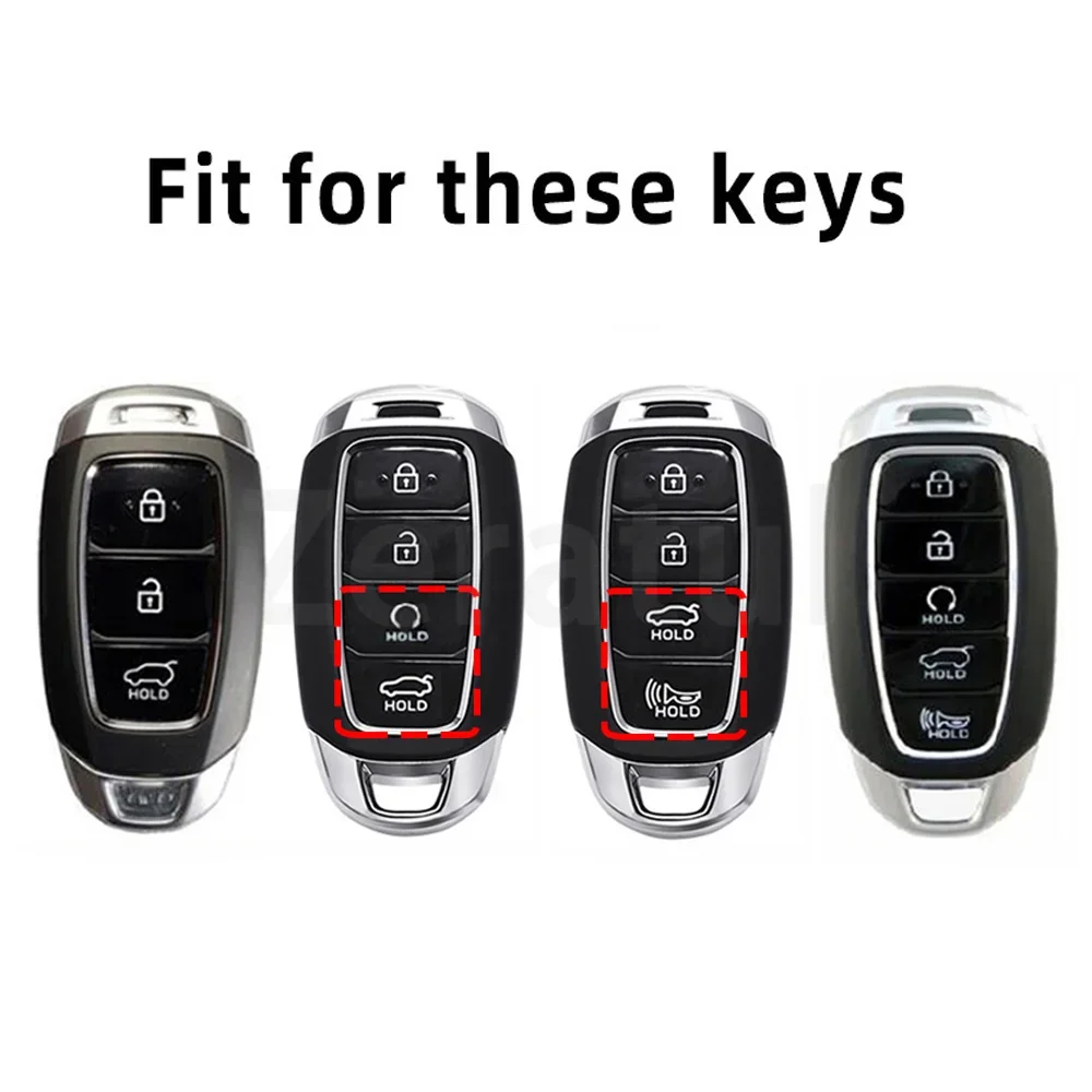 Shell Fob For Hyundai Grandeur Ig Accent Santa Fe Palisade i30 Ix35 KONA Encino Solaris Azera Car Key Fob Case Cover Keychain