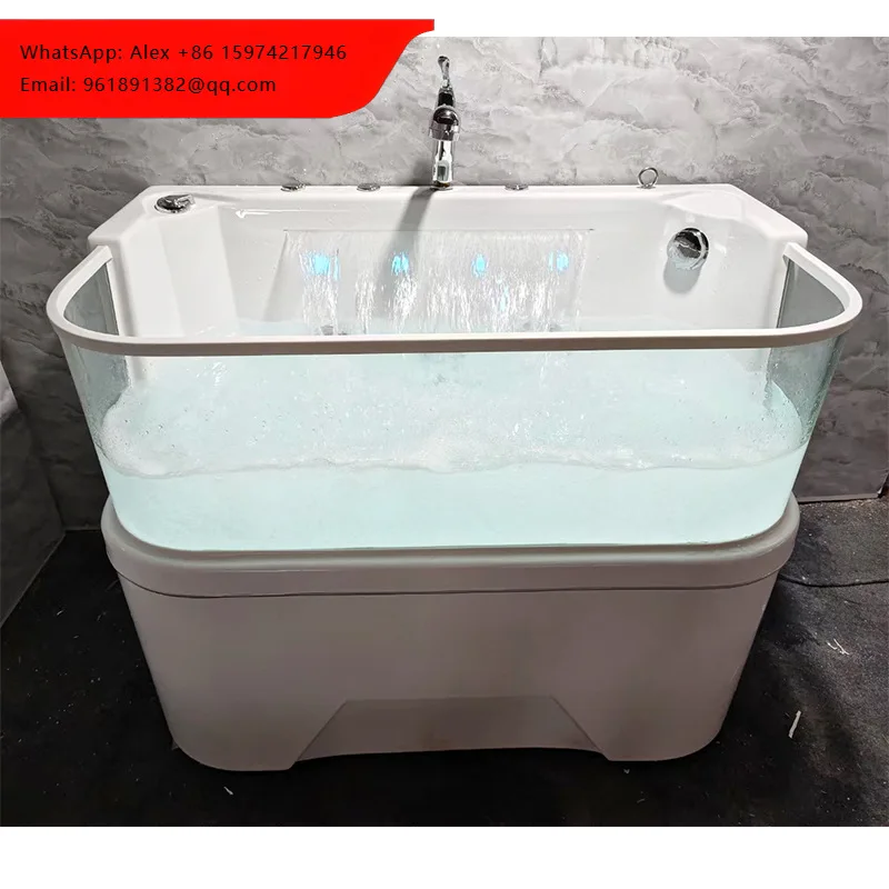 

Dog & Cat Bath Tub Acrylic Large And Small Sizes Durable One-Piece Molding LE-X12 Model Pet Bathing Pool