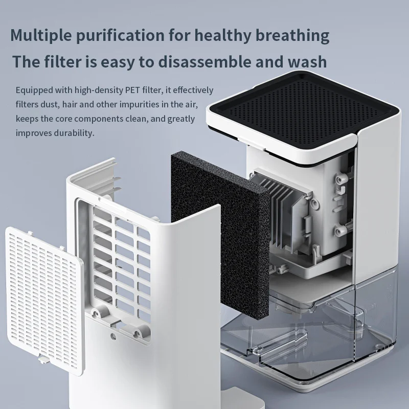 مزيل الرطوبة المحمول للمكتب المنزلي وRV يزيل قالب الرطوبة والرطوبة سهل الاستخدام وقابس الاتحاد الأوروبي/الولايات المتحدة الموفرة للطاقة #6