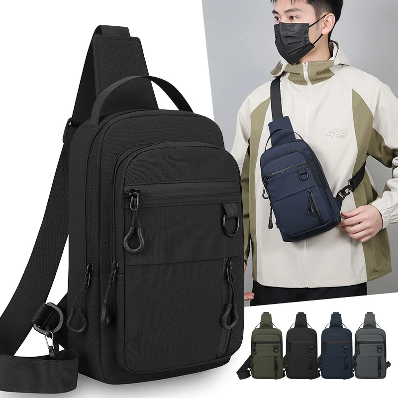 

Men's Stylish Sling Chest Bag – Compact Waist Pouch with Multi-Compartments for Phone Wallet & Keys