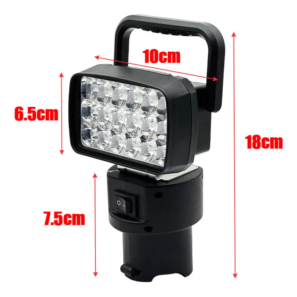 18LED Portable Handheld Work Light Flashlight Compatible With BL1013B Battery For DIY Repair Camping Site Lighting Solutions