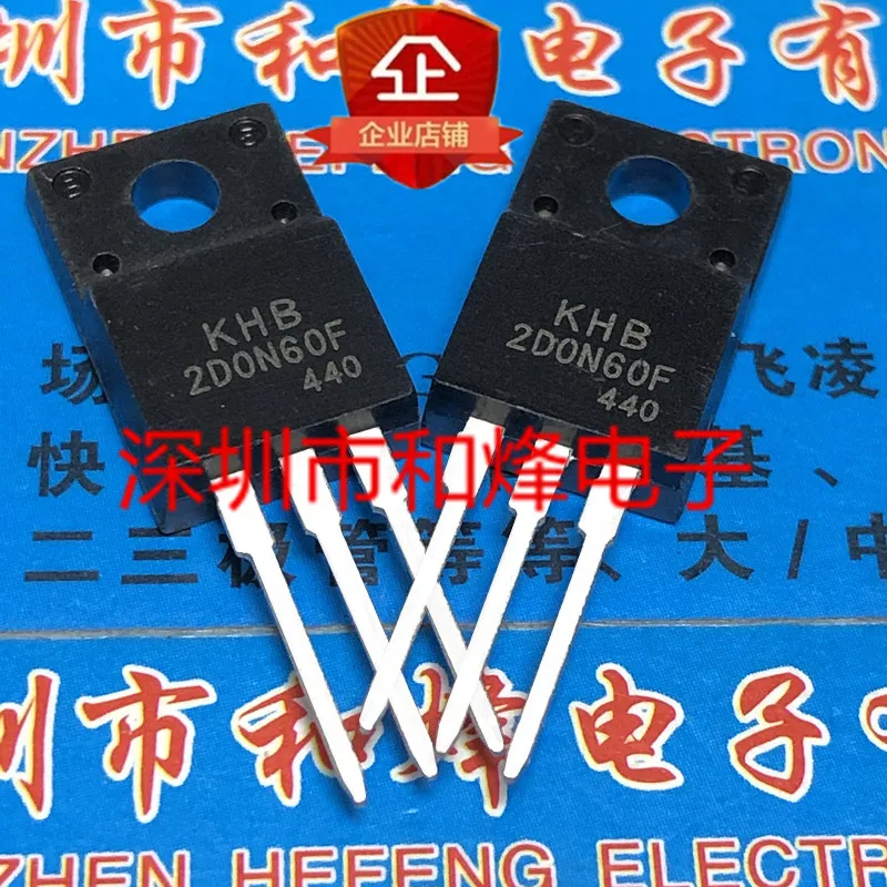 5PCS-10PCS KHB2D0N60F TO-220F 600V 2A New And Original On Stock