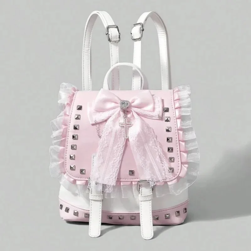 3D Skeleton Dark Punk Shoulder Diagonal Cross Bow Cross Backpacks Y2K Gollum Market Detachable Shoulder Strap Women's Handbags