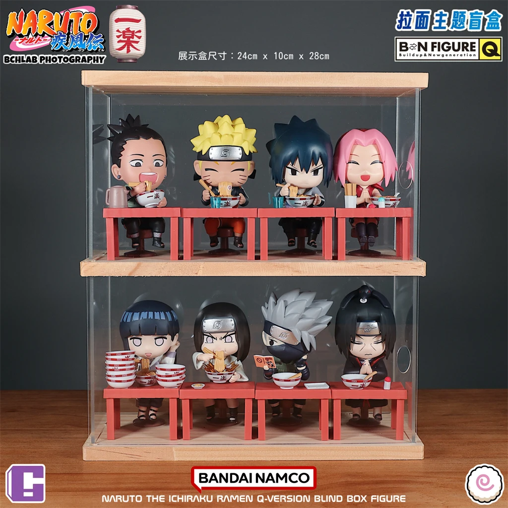 Disponibile Bandai Naruto Ramen Series Blind Box - Naruto Sasuke Itachi Chibi Figure Mini modello da collezione Set regalo anime Kawaii