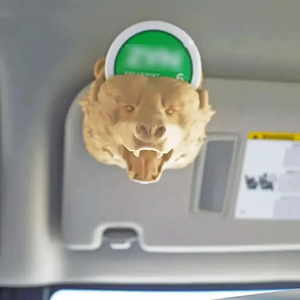 

Gum Holder for Car Cute Head Visor Clip Organizer for Car Sunshade Secure Holder for Small Items Universal Fit All Vehicles
