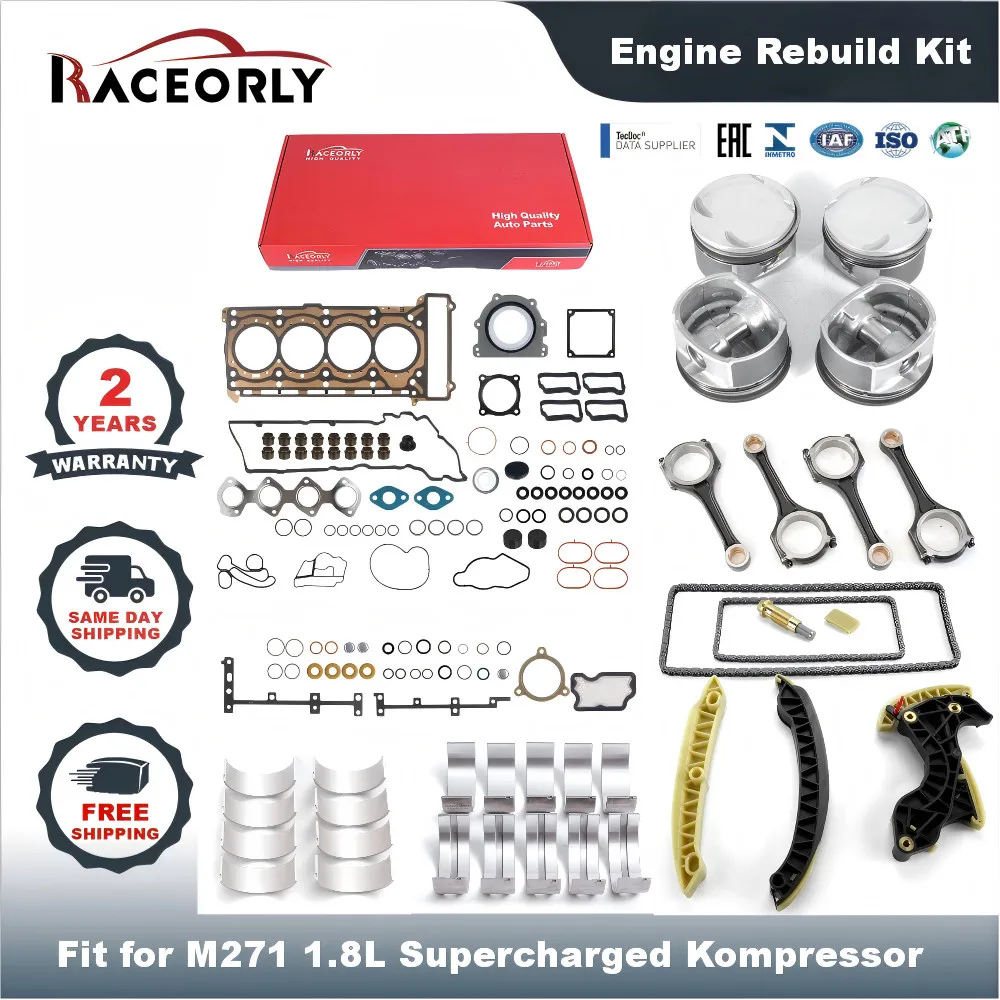 

RACEORLY M271 Engine Rebuild Kit Timing For Mercedes C200K CLK W203 Kompressor
