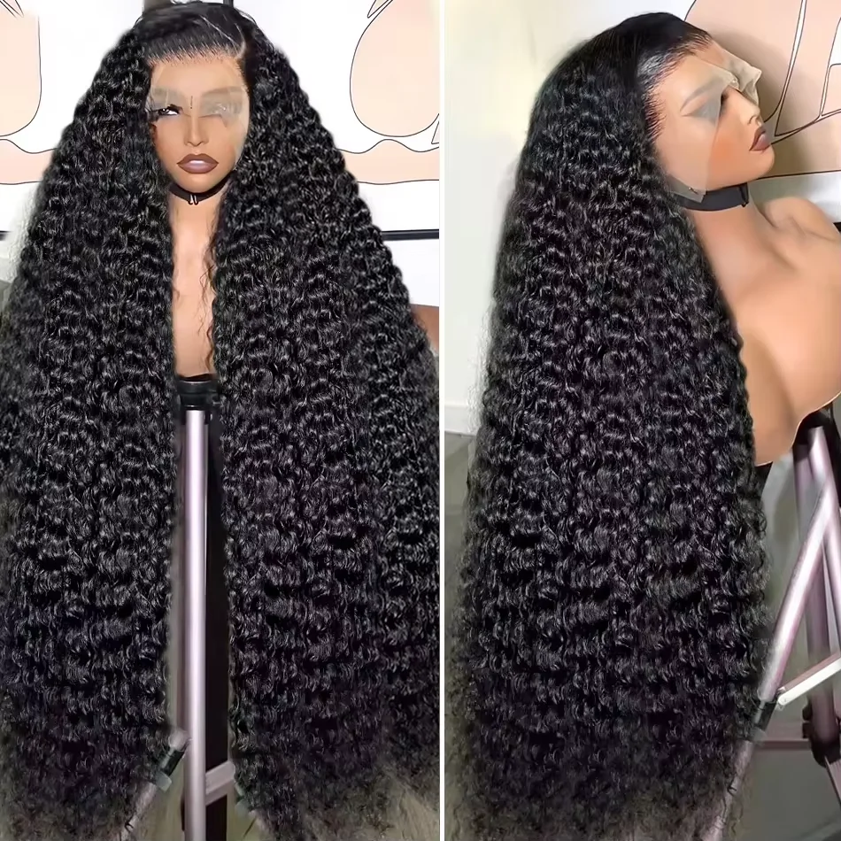 Curly HD Lace Wig 13x6Human Hair 200Density Water Wave Wig 30Inch Lace Front Wig Human Hair Deep Wave Frontal Wig Pre Plucked