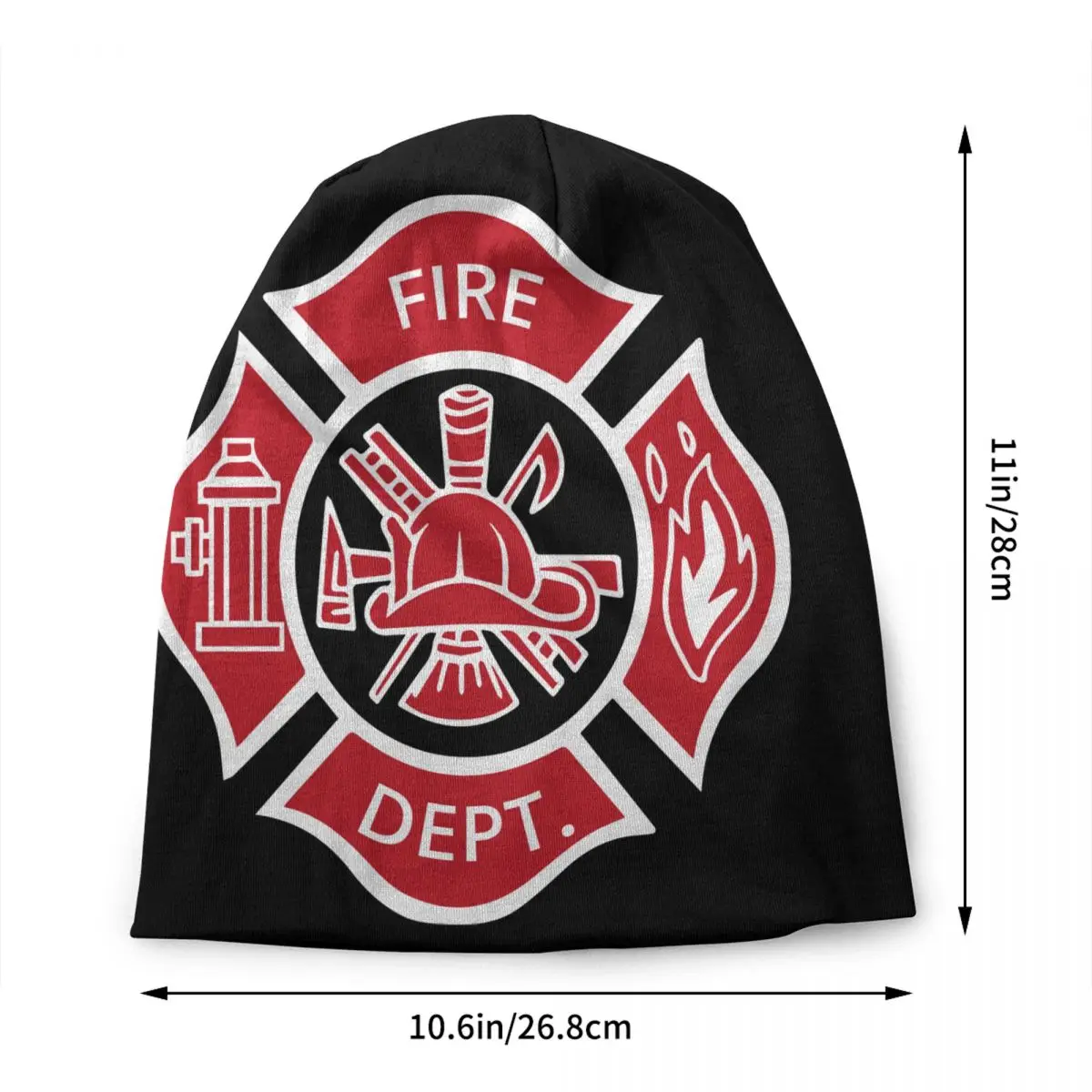 Firefighter Fireman Fire Dept Rescue Uniform Bonnet Hat Knitted Hat Men Women Hip Hop Unisex Warm Winter Skullies Beanies Caps
