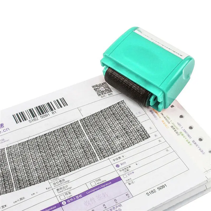 Privacy Information Protect Roller Identity Theft Protection Stamp For Guarding Your Id Privacy Confidential Data Stamp Roller