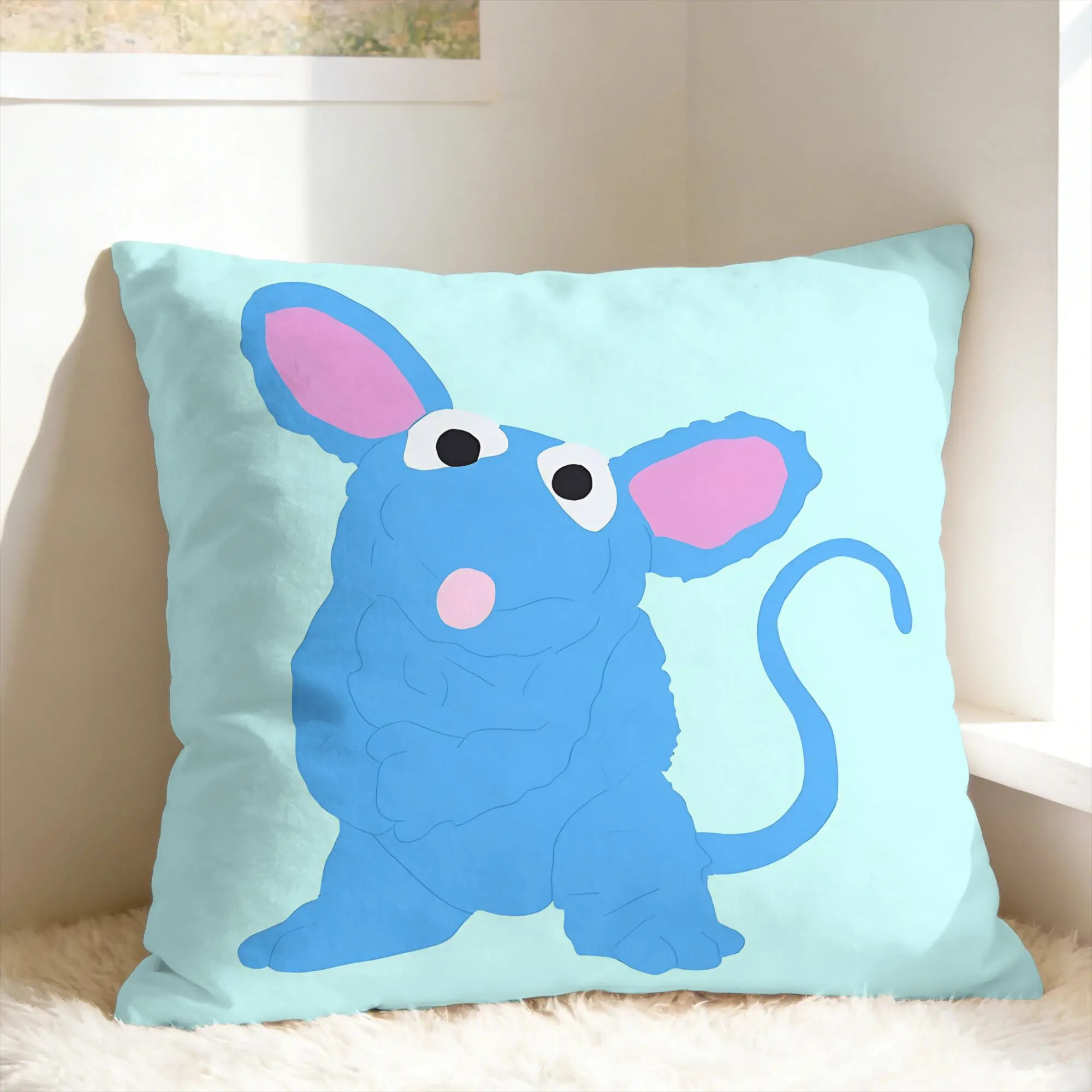 Tutter- B-Bear In The Big Blue House Pillow Cover  Novelty Pillow Case For Sofa Bedroom Home Decor Graphic Cushion Cover Gift