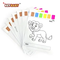 4set Montessori Coloring Books Toys For Kids Children Watercolor Paper Toys Portable Baby Montessori Painting Education Toy