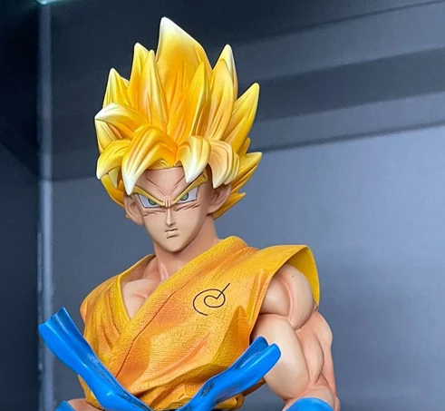 30CM Anime Dragon Ball Z Goku Super Saiyan God Figure Pvc Action Figures GK Statue Collection Model Toys for Children Gifts