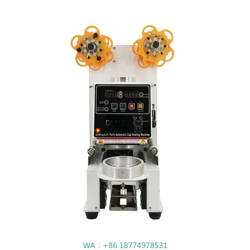 Sigillatrice per vassoi e ciotole usa e getta in PP per animali domesticiMacchina per sigillare tazze professionale automatica