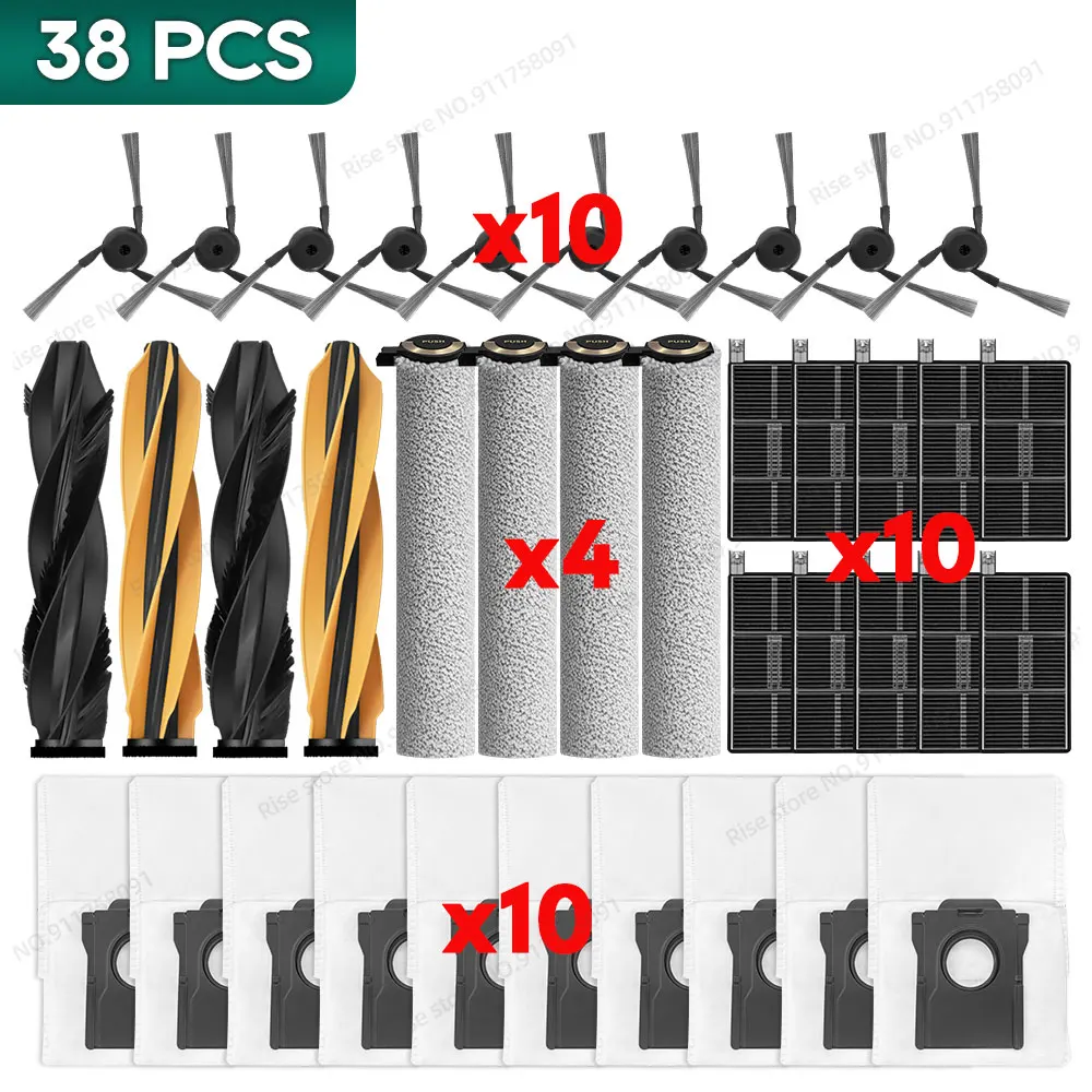 Kompatibel für (Dreame Aqua 10 Ultra Roller / Aqua 10 Roller) Zubehör Hauptbürste Hepa-Filter Roller Mop Ersatzteile