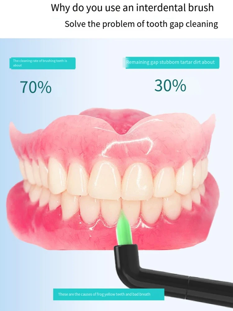 Interdentale Vervangende Tandenborstelkoppen Voor Philips Sonicare-Opklikborstelsysteem, Voor Het Reinigen Van Beugels/Tussen Tanden/Rug