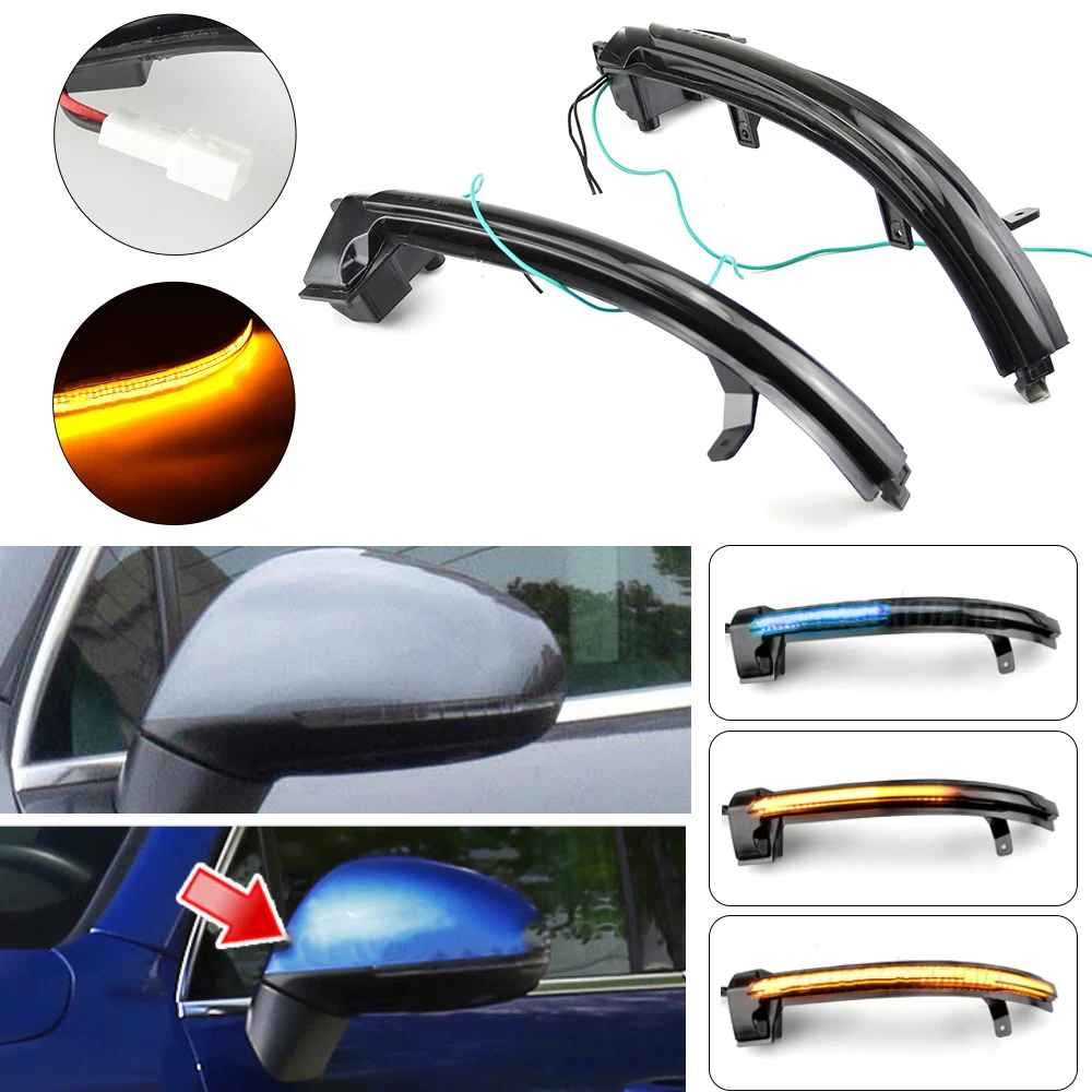 Led Dynamic Side Mirror Blinker Lights  For VW Touareg II MK2 7P 2010-2018 (with light version)