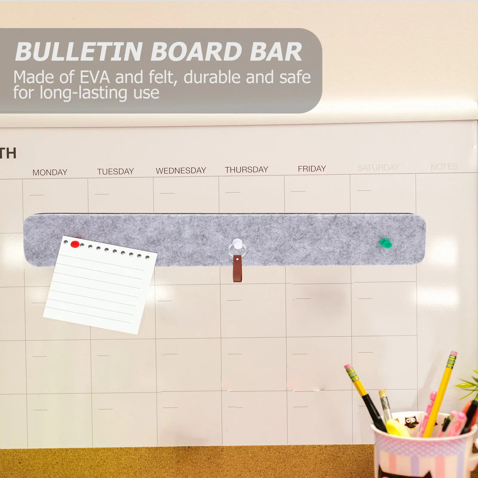 

1Set Premium Felt Pin Board Strips Reusable Non-Damage Wall Bulletin Board for Planning Scheduling Decoration Office Bedroom