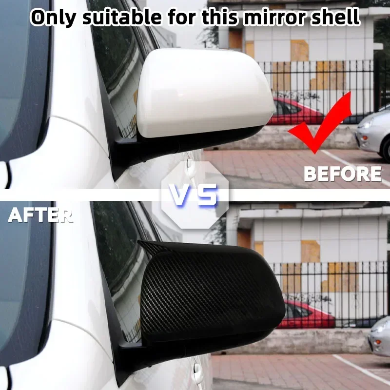 Suitable for Toyota 08-13 Highlander modified horn rearview mirror cover decorative reverse mirror shell protection cover