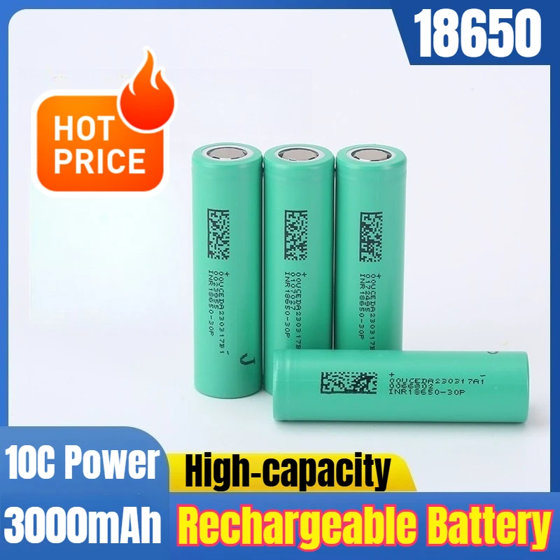 

18650 3000mAh High-capacity 10C Power Rechargeable Battery