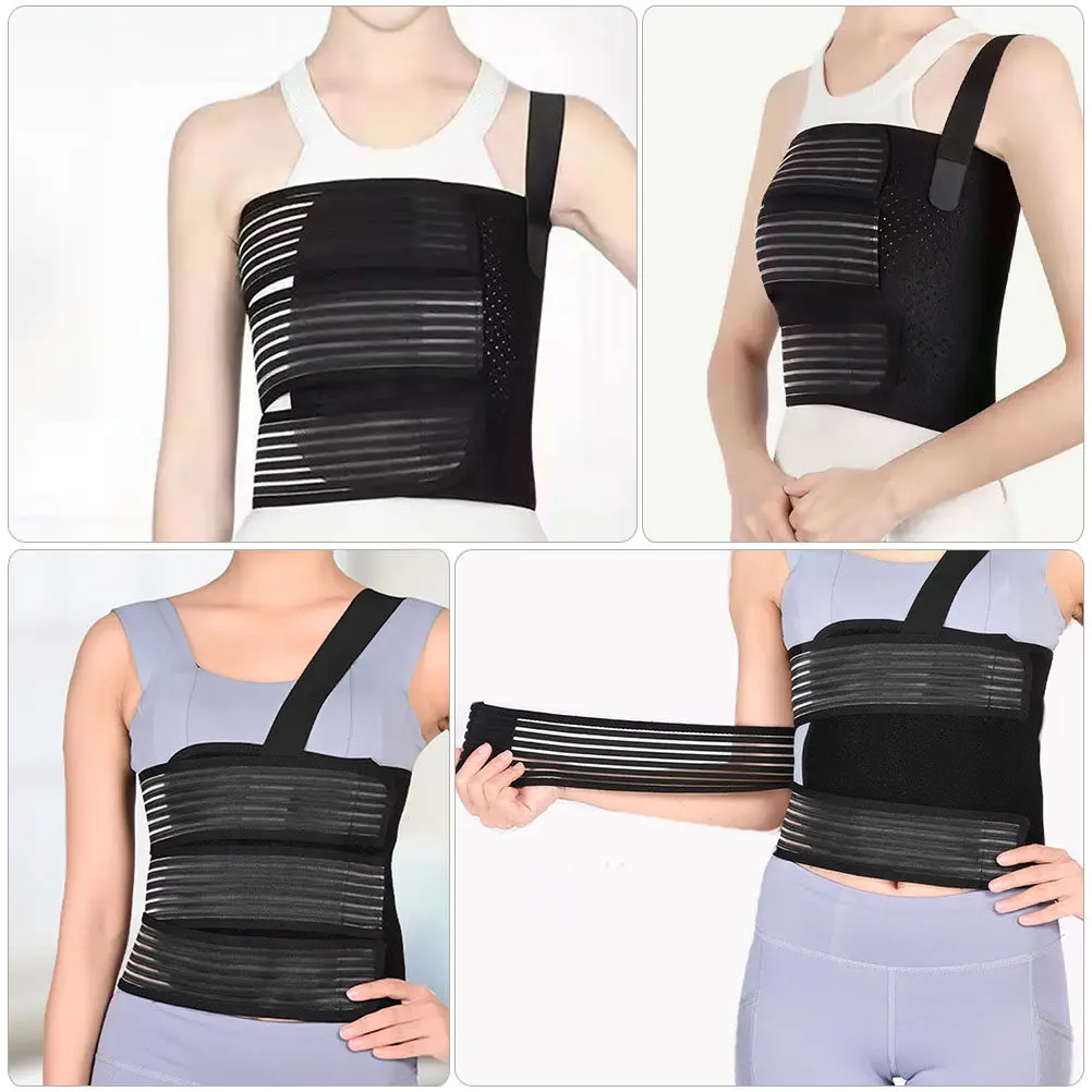 Professional Rib Support Brace Chest Fixation Belt Adjustable Breathable Lightweight Vest Style Rib Protector for Post-Surgery