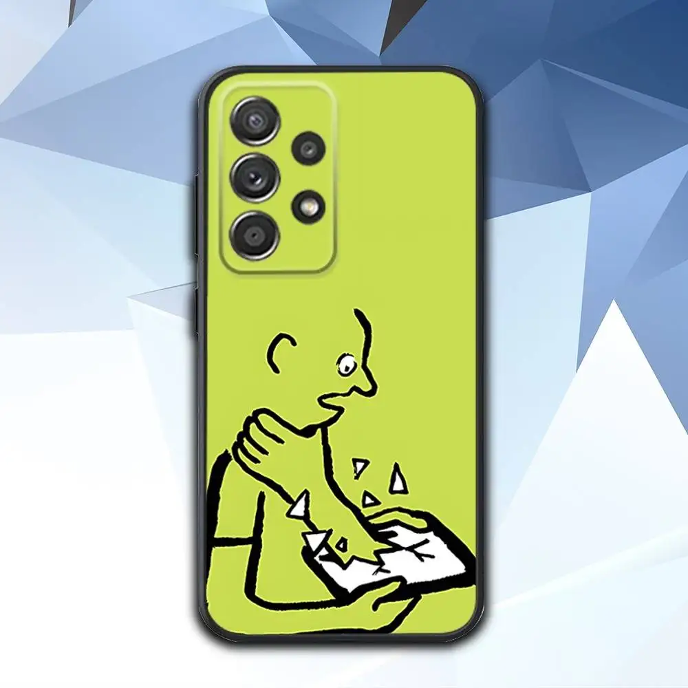 J-Jean Art J-Jullien Funda de teléfono para Samsung S 25,24,23,22,30,21,10,9,Ultra,Plus,Lite,FE,4,5 G Funda negra suave