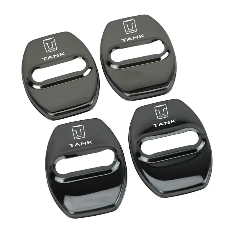 4PCS Stainless Steel Car Styling Door Lock Buckle Cover Case for Great Wall GWM Tank 300 City 300 Border 400 500 PHEV 700 800