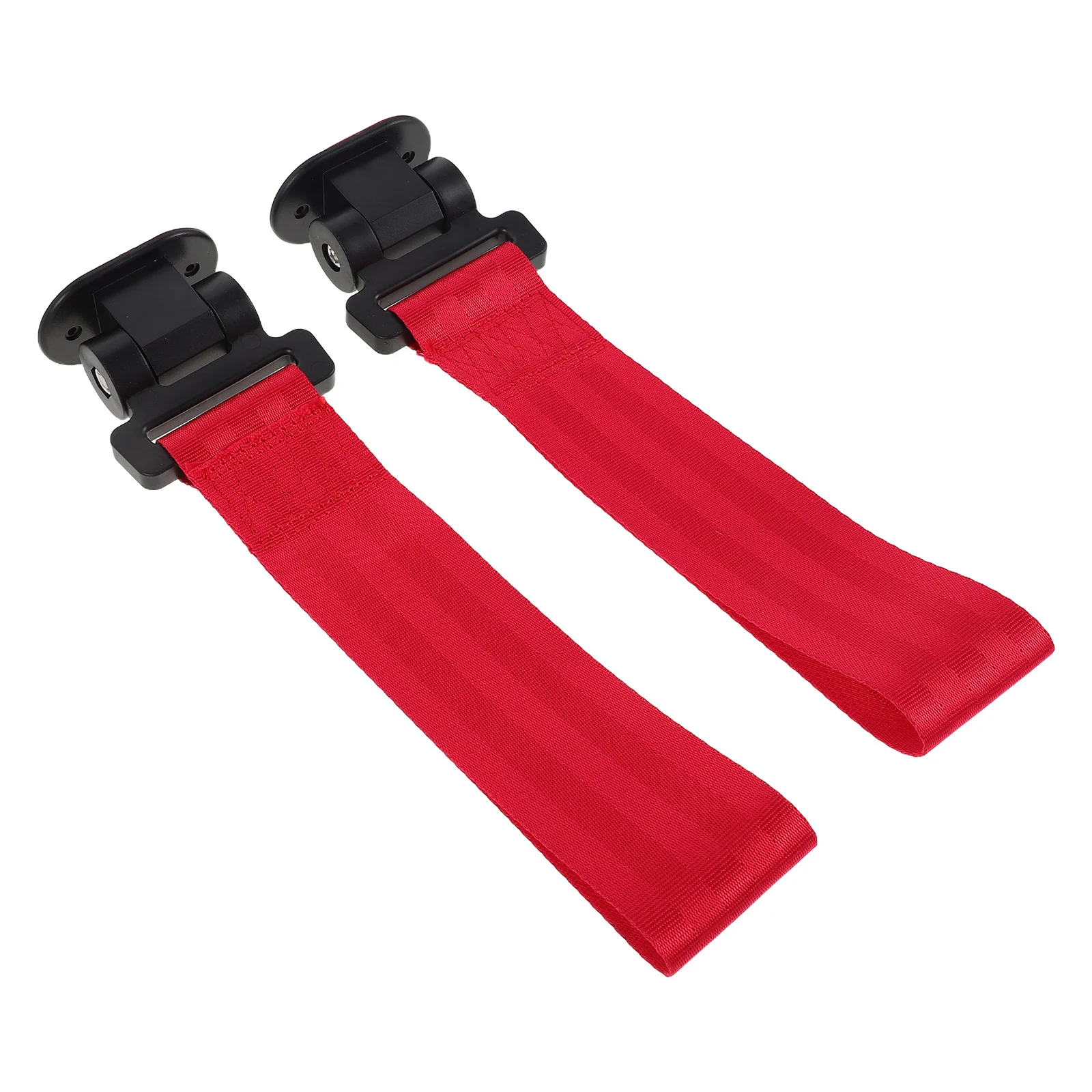 

2Pcs Self-Adhesive Red Auto Racing Tow Strap Night Visibility Boost Universal Fit Vehicle Modification Sports Trailer Belt