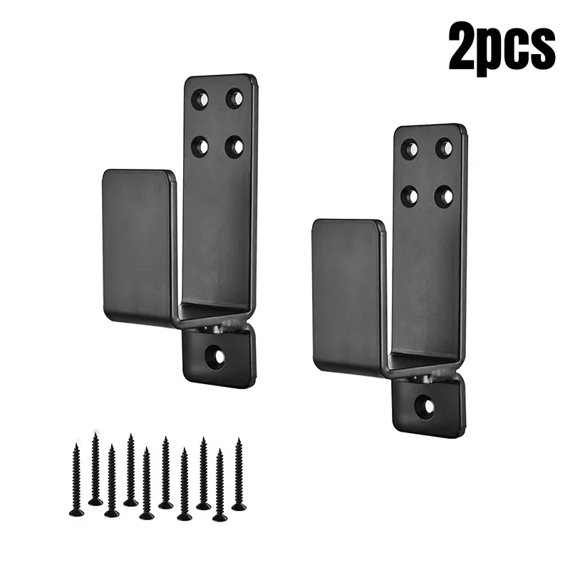 2 STKS Zware Zwarte Koolstofstalen Deur Barricade Beugels, U-vormige Beveiliging Bar Houders voor Hout, Thuis, Garage, Schuur & Schuur Veiligheid