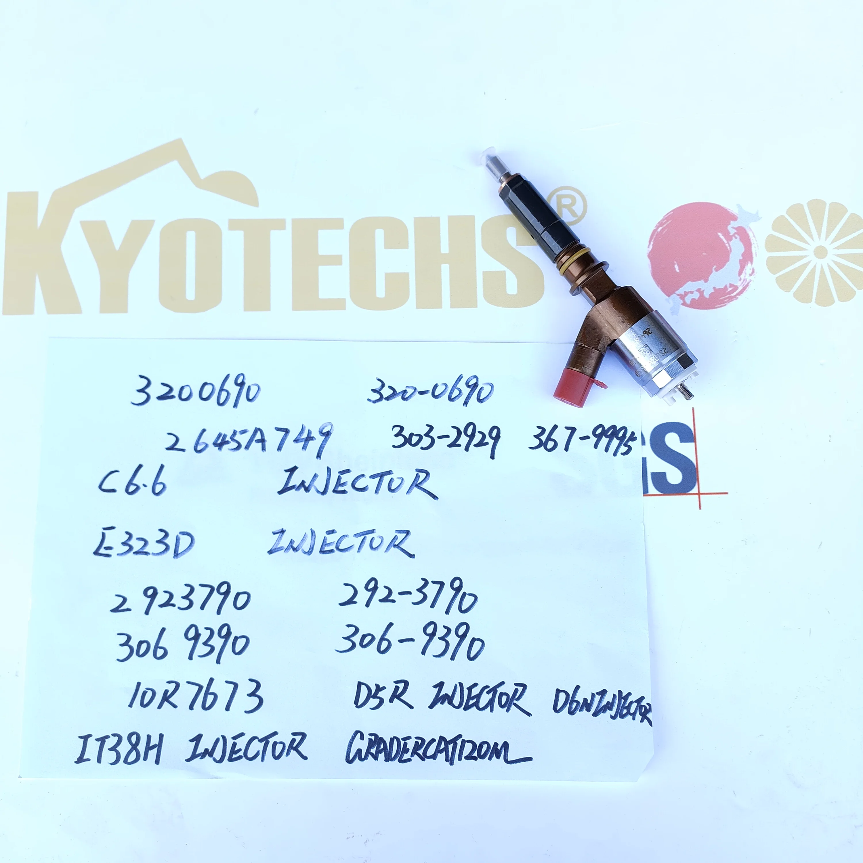 

KYOTECHS EXCAVATOR PARTS 4361096 436-1096 4362831 436-2831 608-2959 6082959 C3.3B E308 E310 E308 E308.5 SKIDDERCAT262D INJECTOR