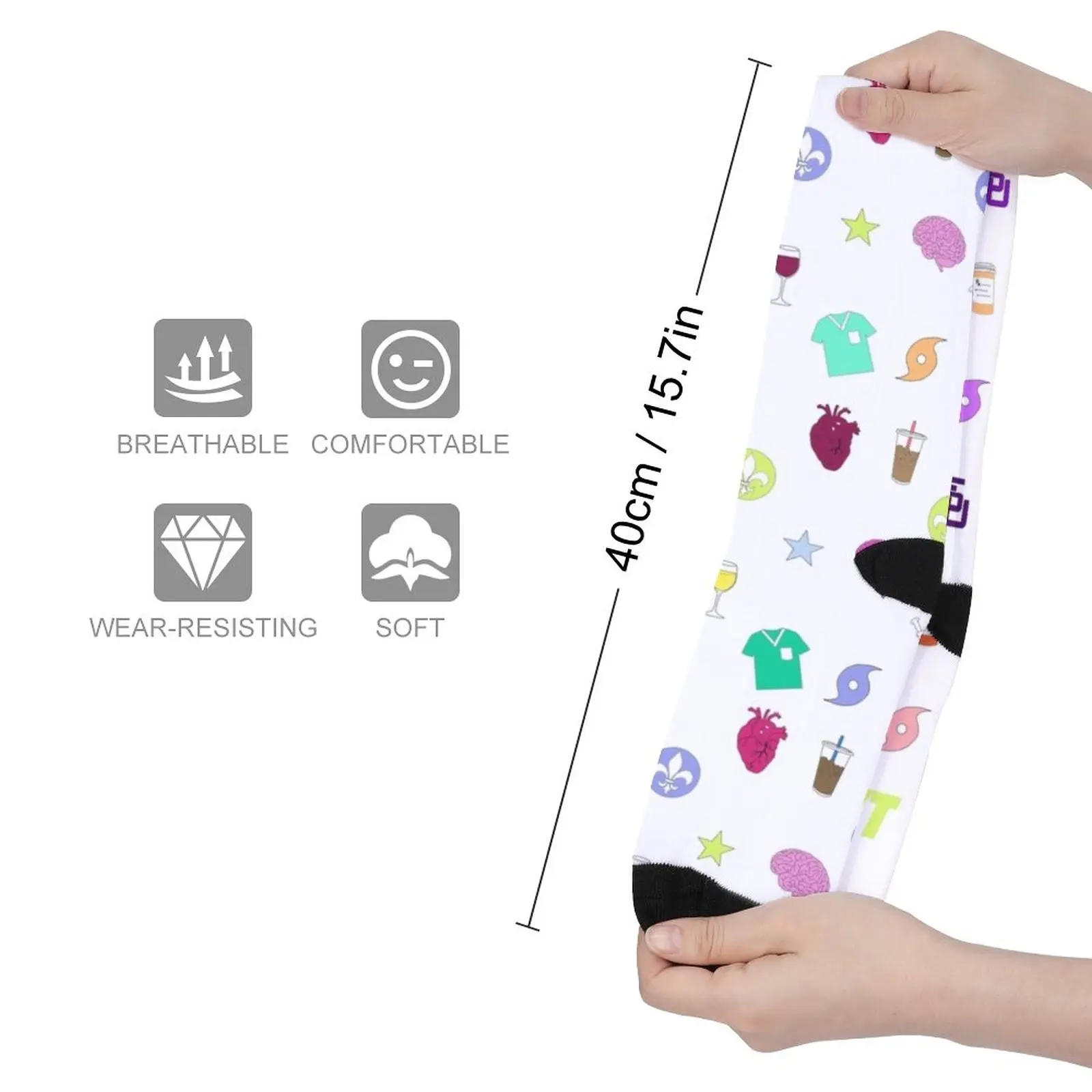 “don’t panic” -sent from my outlook Socks Men′s sock Socks with print