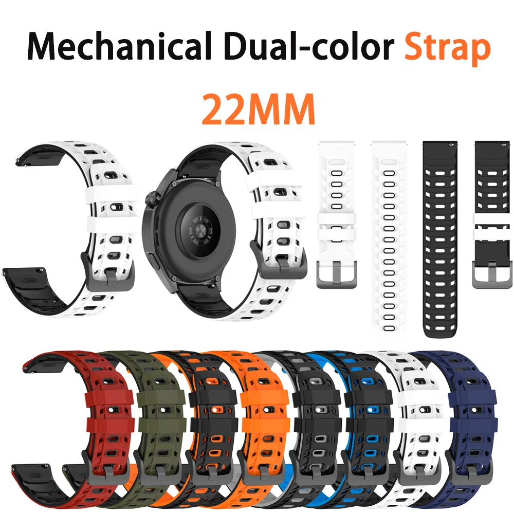 Strap 22mm For HUAWEI WATCH GT 6 5 4 46mm/Watch 4 5 Pro/WATCH GT 6 5 3 2 Pro 46 Mm Composite Silicone Band Bracelet