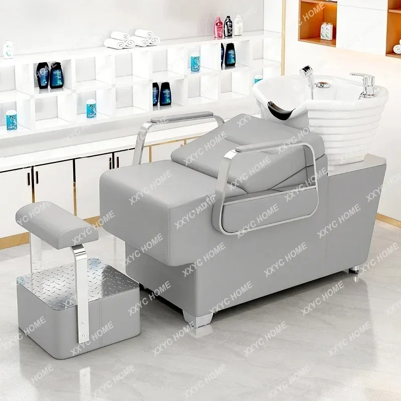 

Hair Spa Equipment Single Sleeping Water Bed Washing Shampoo Bowl With Sink And Chair Professional Hoop Shaving Salon Makeup